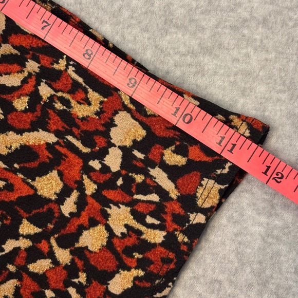 Cato Women's Large Blouse Orange Gold Black Glitter Swoop Dressy Casual Business - Picture 9 of 9